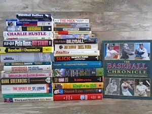 Bild des Verkufers fr 33 Baseball Books PETE ROSE Mickey Mantle SANDY KOUFAX zum Verkauf von Archives Books inc.