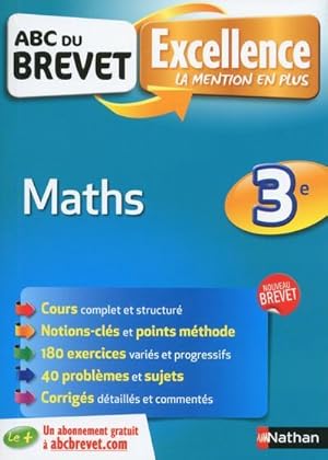 Abc Du Brevet Excellence ; Maths ; 3e