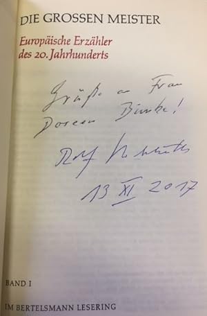 Die grossen Meister. Europäische Erzähler des 20.Jahrhunderts. 2 Bände. Herausgegeben und ausgewä...