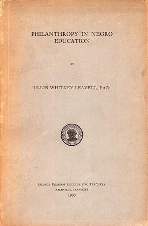 Philanthropy in Negro Education