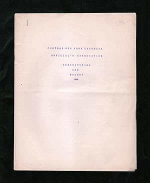 Bild des Verkufers fr Central New York Lacrosse Official's Association Constitution and Bylaws 1964 zum Verkauf von Singularity Rare & Fine