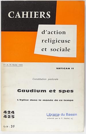 Vatican II Constitution pastorale Gaudium et spes L'Eglise dans le monde de ce temps