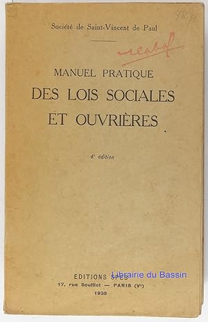 Manuel pratique des lois sociales et ouvrières