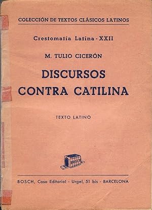 Imagen del vendedor de DISCURSOS CONTRA CATILINA. Texto Latino a la venta por Librera Torren de Rueda