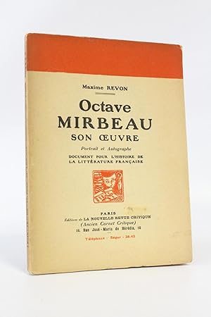 Seller image for Octave Mirbeau son oeuvre for sale by Librairie Le Feu Follet