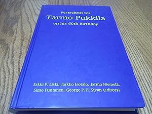 Festschrift for Tarmo Pukkila on his 60th Birthday