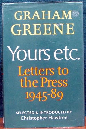 Seller image for YOURS ETC. LETTERS TO THE PRESS. Selected and Introduced by Christopher Hawtree. for sale by The Antique Bookshop & Curios (ANZAAB)