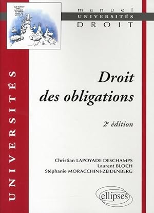 Image du vendeur pour Droit des obligations mis en vente par Chapitre.com : livres et presse ancienne