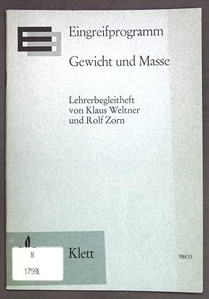 Seller image for Eingreifprogramm Gewicht und Masse; Lehrebegleitheft; for sale by books4less (Versandantiquariat Petra Gros GmbH & Co. KG)