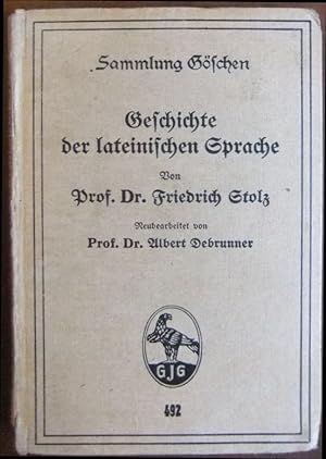 Geschichte der lateinischen Sprache. Sammlung Göschen ; Nr. 492