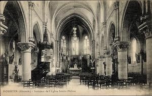 Ansichtskarte / Postkarte Hourtin Gironde, Intérieur de l'Eglise Sainte Hélène, Inneres der Kirche