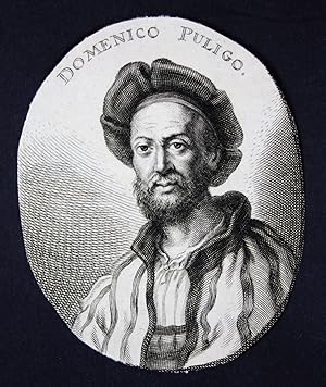 Bild des Verkufers fr Domenico Puligo" - Domenico Puligo Florenz Italien Italia Maler painter etching Portrait zum Verkauf von Antiquariat Steffen Vlkel GmbH