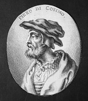 Seller image for Piero di Cosimo" - Piero di Cosimo Italien Italia Zeichnung draftsman Maler painter Kupferstich etching Portrait for sale by Antiquariat Steffen Völkel GmbH