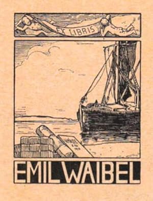 Bild des Verkufers fr Exlibris Emil Waibel. Klischedruck. zum Verkauf von Antiquariat Heinz Tessin