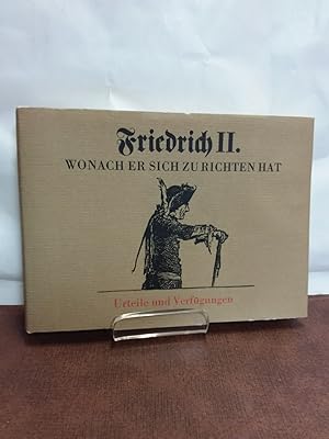Bild des Verkufers fr Friedrich II. Wonach Er sich zu richten hat. Urteile und Verfgungen lll. von Adolph Menzel zum Verkauf von Kepler-Buchversand Huong Bach