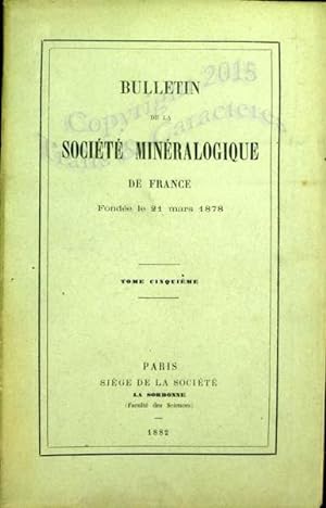 Bulletin de la société minéralogique.