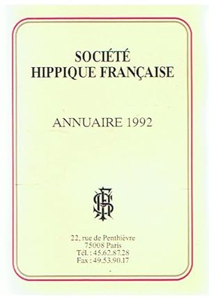 Société Hippique Française - Annuaire 1992