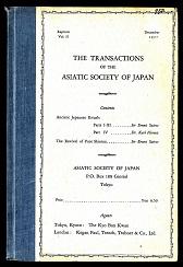 Transactions of the Asiatic Society of Japan.