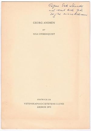 Imagen del vendedor de Georg Andrn. a la venta por Antiquaria Bok & Bildantikvariat AB