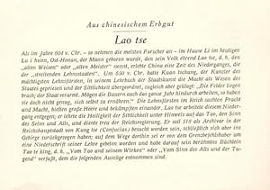 Seller image for Lao Tse (a.d. Reihe: "Aus chinesischem Erbgut") for sale by ANTIQUARIAT H. EPPLER