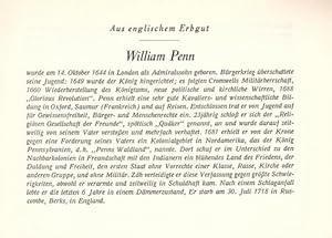 Seller image for William Penn (a.d. Reihe: "Aus englischem Erbgut") for sale by ANTIQUARIAT H. EPPLER
