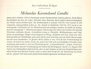 Seller image for Mohandas Karamchand Gandhi (a.d. Reihe: "Aus indischem Erbgut") for sale by ANTIQUARIAT H. EPPLER