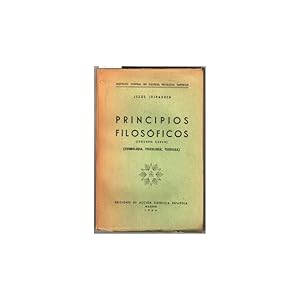 Seller image for PRINCIPIOS FILOSFICOS (Segundo curso). Cosmologa, Psicologa, Teodicea for sale by Librera Salamb