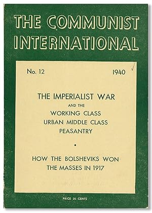 Imagen del vendedor de The Communist International, No. 12, December, 1940 a la venta por Lorne Bair Rare Books, ABAA