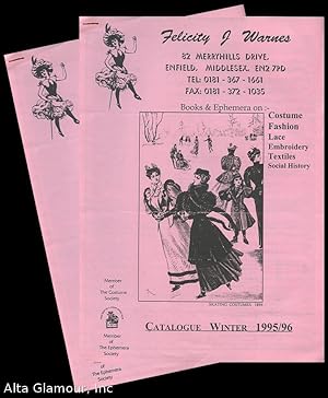 FELICITY J. WARNES; Books on Costume and Allied Subjects Catalogue Winter 1995/96 [with] Catalogu...