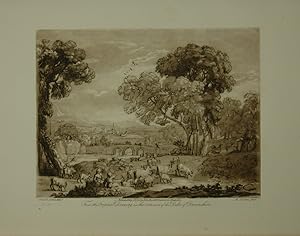 Landscape. From the original drawing in the collection of the Duke of Devonshire: A Shepherd and ...