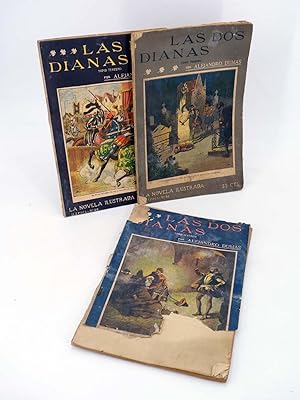 LA NOVELA ILUSTRADA II ÉPOCA 66 67 68. LAS DOS DIANAS COMPLETO 3 TOMOS (Alejandro Dumas) 1920