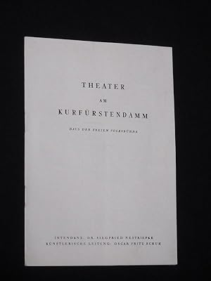 Image du vendeur pour Programmheft Theater am Kurfrstendamm um 1954. MAMSELLE NITOUCHE von Meilhac/ Millaud, Herve (Musik). Insz: Oscar Fritz Schuh, musikal. Ltg.: Olaf Bienert, Bhnenbild/ Kostme: Wilhelm Reinking. Mit Agnes Windeck, Peer Schmidt, Inge Konradi, Walther Suessenguth, Harald Juhnke, Elsbeth v. Ldinghausen, Wolfgang Neuss mis en vente par Fast alles Theater! Antiquariat fr die darstellenden Knste