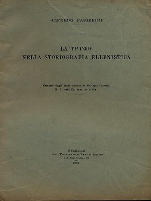 Bild des Verkufers fr La Thyoh nella storiografia ellenistica - Estratto zum Verkauf von Librodifaccia