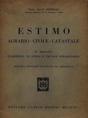 Bild des Verkufers fr Estimo agrario civile catastale zum Verkauf von Librodifaccia