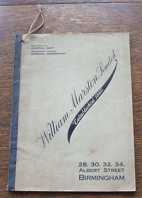 William Marston Limited Motor Trimming Section Catalogue 1922 (PBFA)