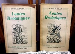 Bild des Verkufers fr Les contes drolatiques - Colligez ez abbayes de Tourayne et mis en lumire par le sieur de Balzac pour l'esbattement des pantagruelistes et non aultres - Tome 1 & 2 zum Verkauf von Antiquariat Ekkehard Schilling