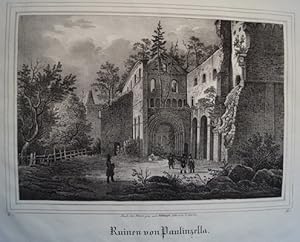 Ruinen von Paulinzella. Original Lithographie von C. Müller nach Witthöft. Um 1840. Blattgröße: c...