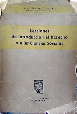 Imagen del vendedor de Lecciones de Introduccin al Derecho y a las Ciencias Sociales a la venta por Librera Monte Sarmiento