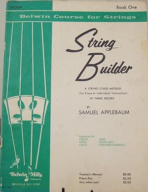 Imagen del vendedor de String Builder Violin Book One (Belwin Course for Strings) a la venta por First Class Used Books