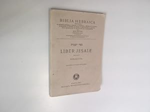 Bild des Verkufers fr Biblia Hebraica, 7: Liber Jesaiae. zum Verkauf von Antiquariat Bookfarm