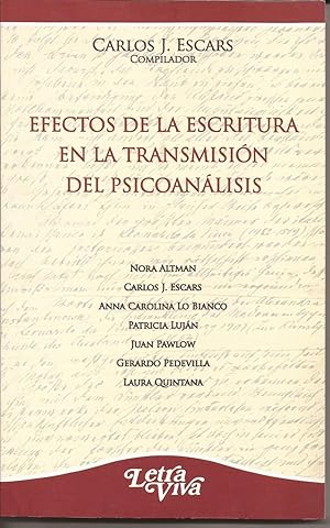 Imagen del vendedor de Efectos de la escritura en la transmisin del Psicoanlisis a la venta por Librera Santa Brbara