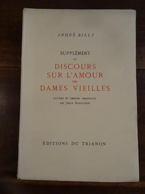 Bild des Verkufers fr Supplment au discours sur l'amour des dames vieilles. zum Verkauf von Librairie Lang