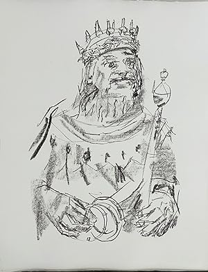 King Lear: Lithographs by Oskar Kokoschka. London 1963. Folio. 109 S. Mit 16 Orig.-Lithographien ...