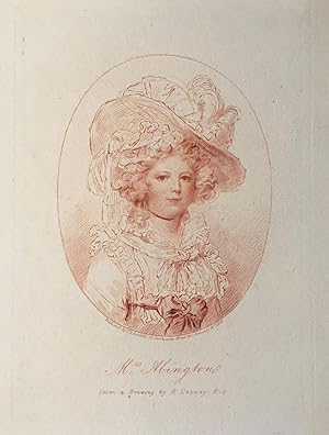 Engraved Portrait of Mrs. Abington (Frances Barton) from a drawing by Richard Cosway