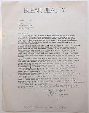 Typed Letter Signed to a book editor