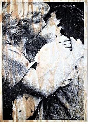 Seller image for Kiss 3 "Kuss 3" (SIGNED by Stephan Balkenhol: Limited Ed. Silkscreen on wood) for sale by DR Fine Arts