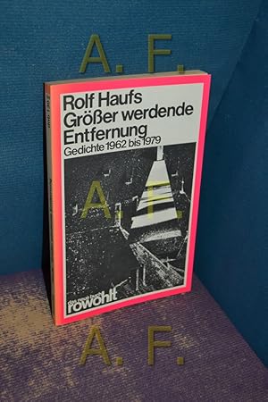 Bild des Verkufers fr Grsser werdende Entfernung : Gedichte 1962 - 1979. Das neue Buch , 130 zum Verkauf von Antiquarische Fundgrube e.U.