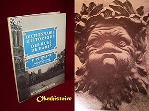 Bild des Verkufers fr Dictionnaire historique des rues de Paris. ------- SUPPLEMENT seul zum Verkauf von Okmhistoire