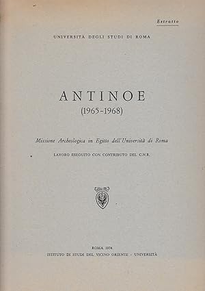 Image du vendeur pour Materiali Ceramici. (Antinoe 1965-1968). mis en vente par Librarium of The Hague