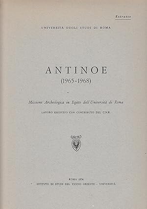 Image du vendeur pour Breve nota su alcuni capitelli di Antinoe. (Antinoe 1965-1968). mis en vente par Librarium of The Hague